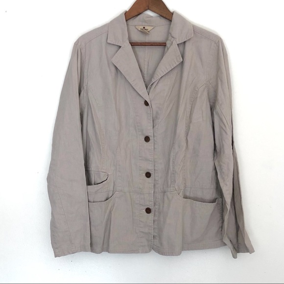 Woolrich Jackets & Blazers - Woolrich Women’s Linen Blend Jacket in Dark Stone